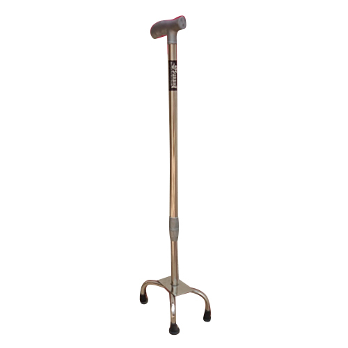 SS Chrome Height Adjustable Quadripod Walking Stick