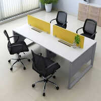 Modular Office Workstation - Wooden, Various Sizes, Polished White Finish | Durable, Easy to Clean, Industrial Use