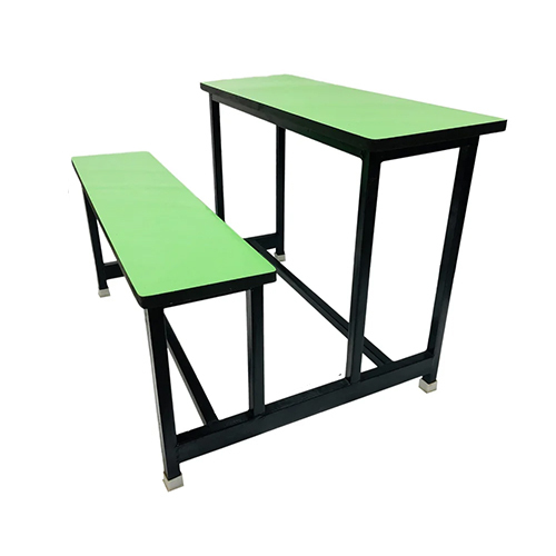 School Benches And Desks - Color: Green