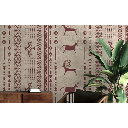 Printed Wallpaper For Living Room - Material: Pvc