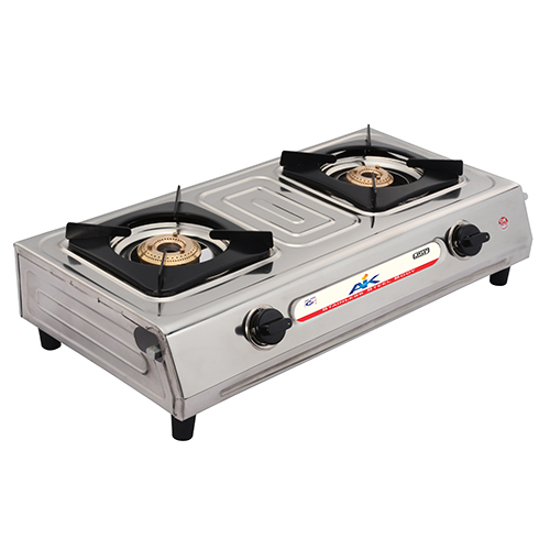 AK- 210 Stainless Steel 2 Burner Gas Stove