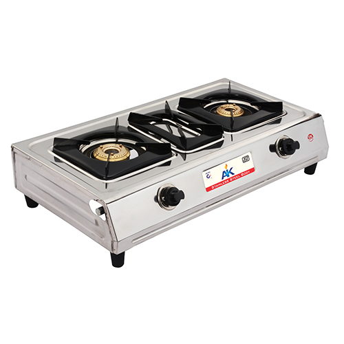 AK- 207 SS Two Burner Gas Stove