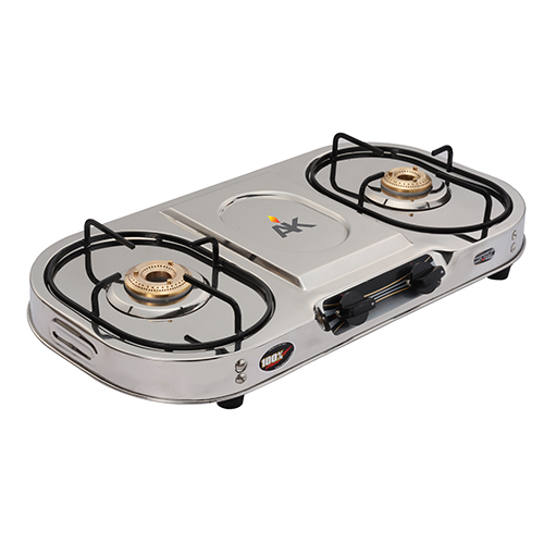 AK- 204 Stainless Steel Two Burner Gas Stove