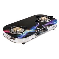 AK 2004 Designer Glass Top Two Burner Gas Stove