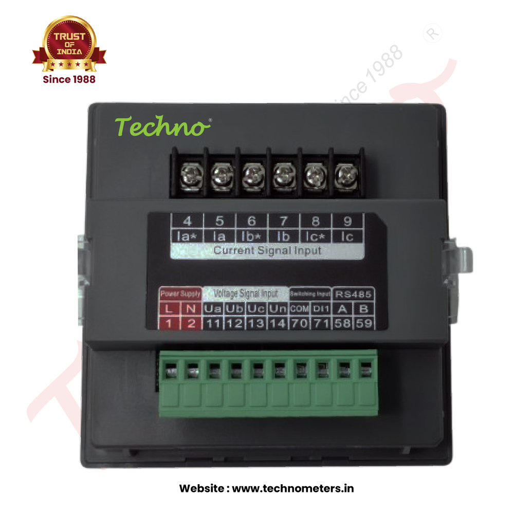 3 Phase Multifunctional Energy Meter - Color: Silver