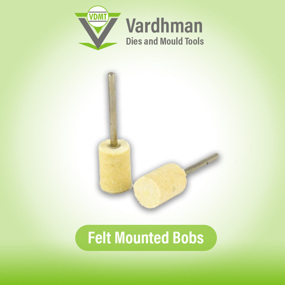 Mandrel Mounted Felt Bobs - Color: Steel