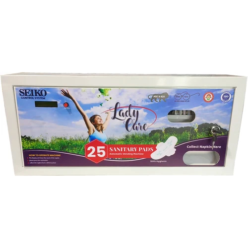 20 Napkins Push Button Operated Sanitary Napkin Vending Machine - Material: Mild Steel