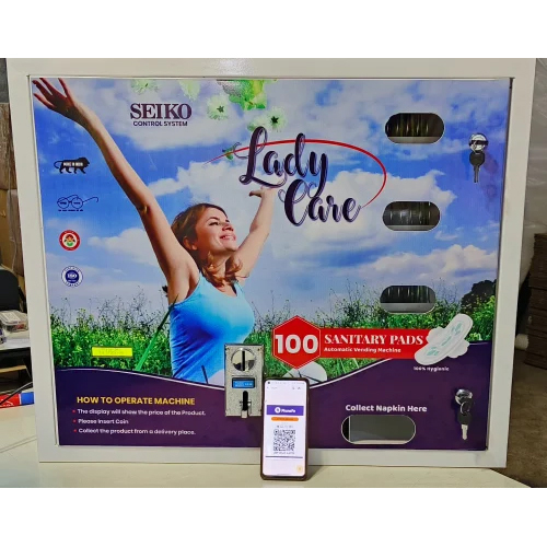 20 Napkins Seiko Upi Based Sanitary Napkin Vending Machine - Material: Mild Steel
