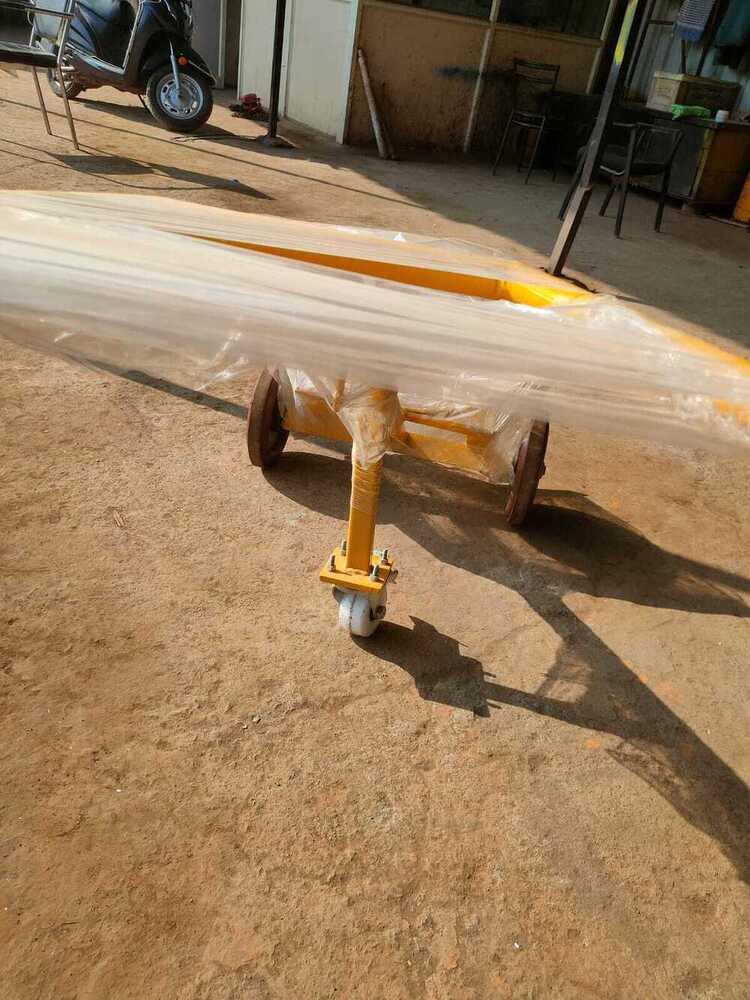 Drum Trolley - Yellow Powder Coated, 500 Kg Load Capacity, 3 Wheels With Two Teflon & One Nylon Wheel For Industrial Use