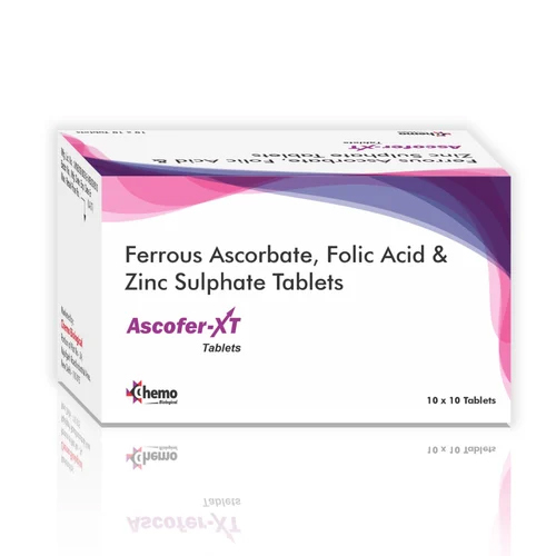 Ferric Ascorbate, Folic Acid And Zinc Sulphate Tablets - Drug Type: General Medicines