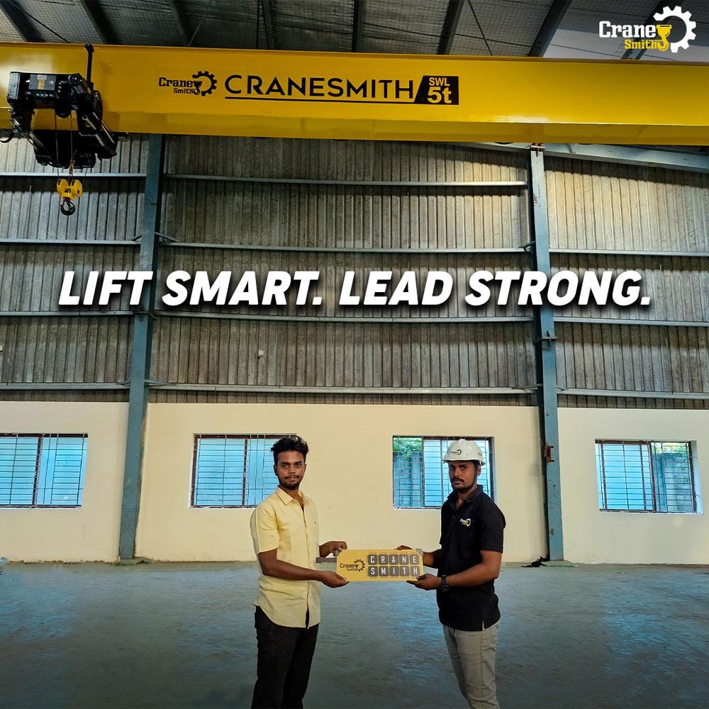 Single Girder Eot Crane - Color: Yellow Paint Coated