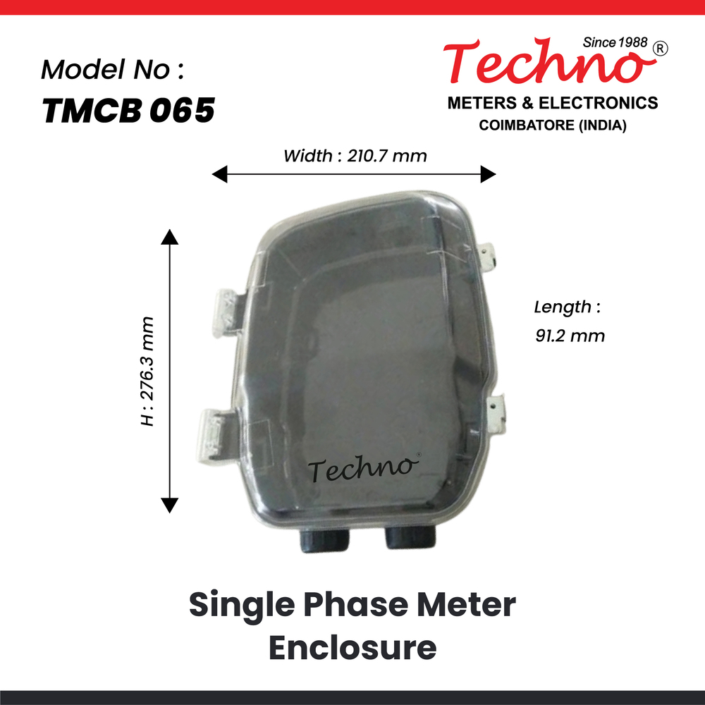 Techno Single Phase Meter Box (Polycarbonate)
