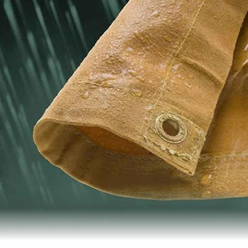 Chemical Proof Canvas Waterproof Tarpaulin - Tent Style: Plain