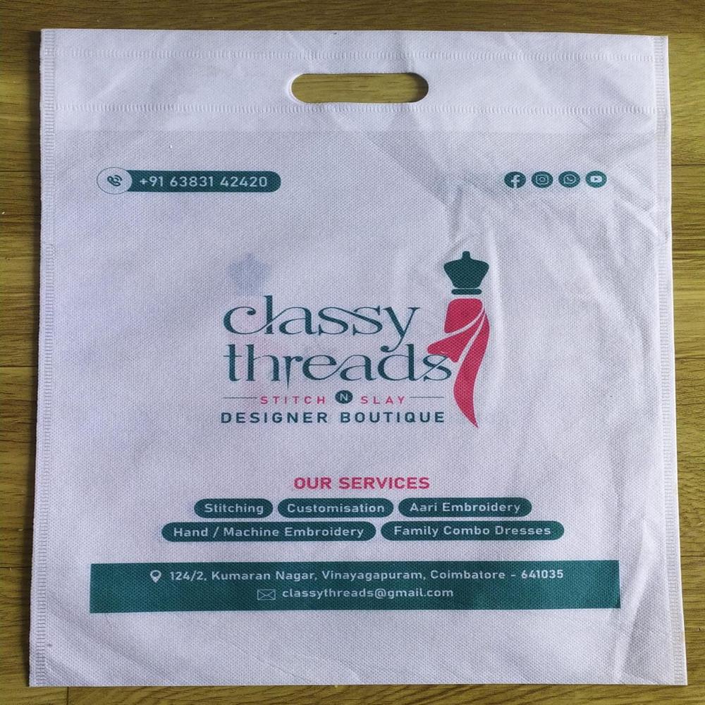 Printed Non woven D cut bags
