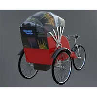 Electric Tricycle Rickshaw - Color: Red