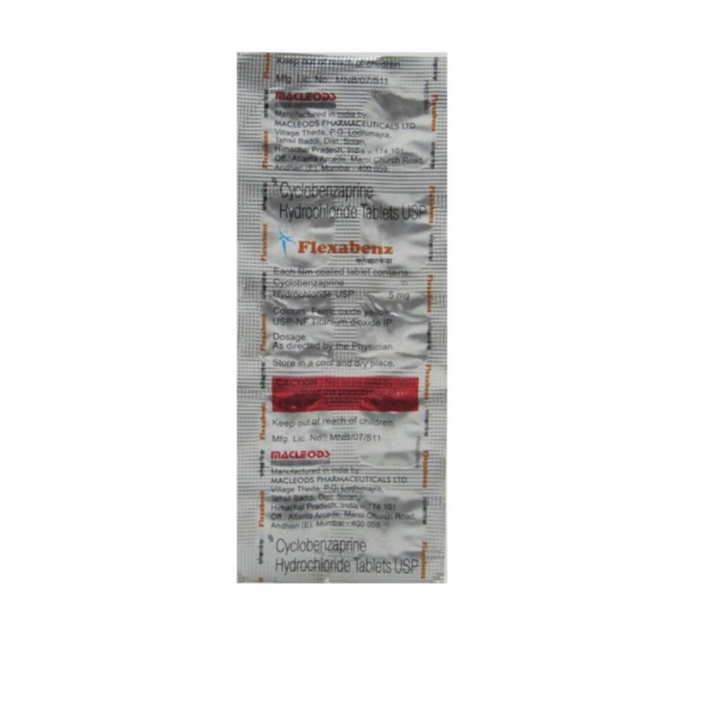 Flexabenz Tablets Macleods - 5 Mg Tablets | Muscle Relaxer For Relief From Acute Painful Musculoskeletal Conditions, Flexible Ordering Options
