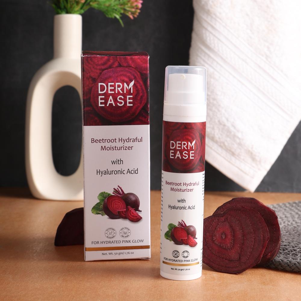 Beetroot Hydraful Moisturizer - Lightweight Gel, Intense Hydration With Beetroot Extract & Hyaluronic Acid, Radiant Pink Glow & Improved Skin Texture