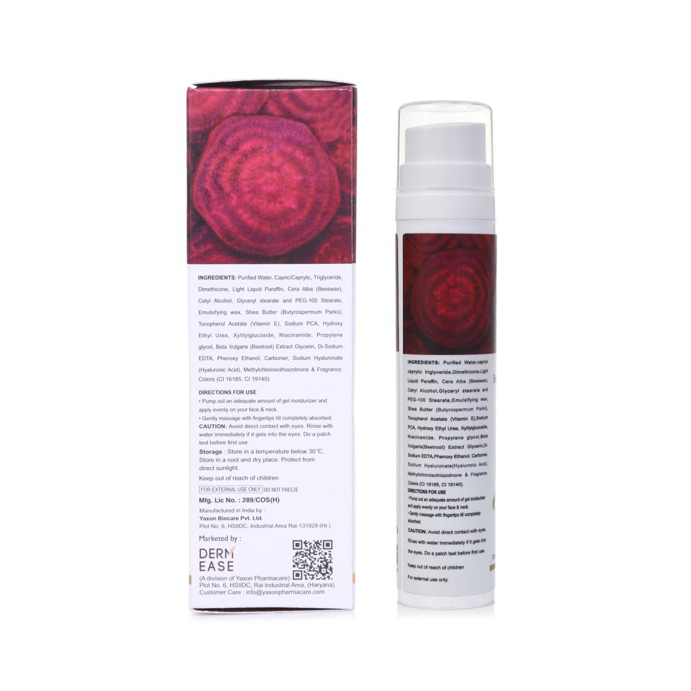 Beetroot Hydraful Moisturizer - Lightweight Gel, Intense Hydration With Beetroot Extract & Hyaluronic Acid, Radiant Pink Glow & Improved Skin Texture
