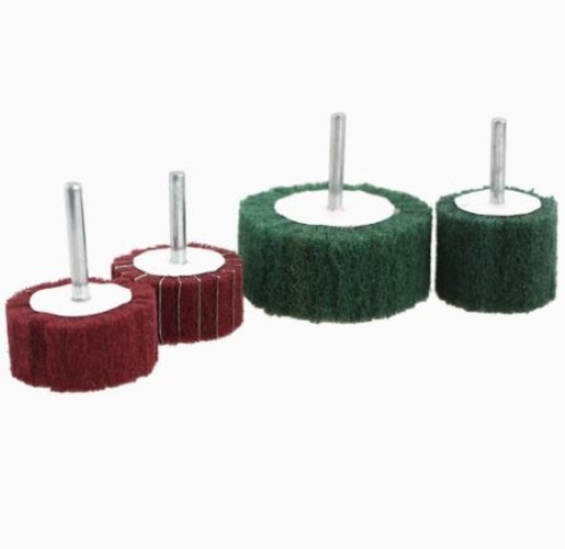 Abrasive Non-woven Spindle Mop - Color: Red