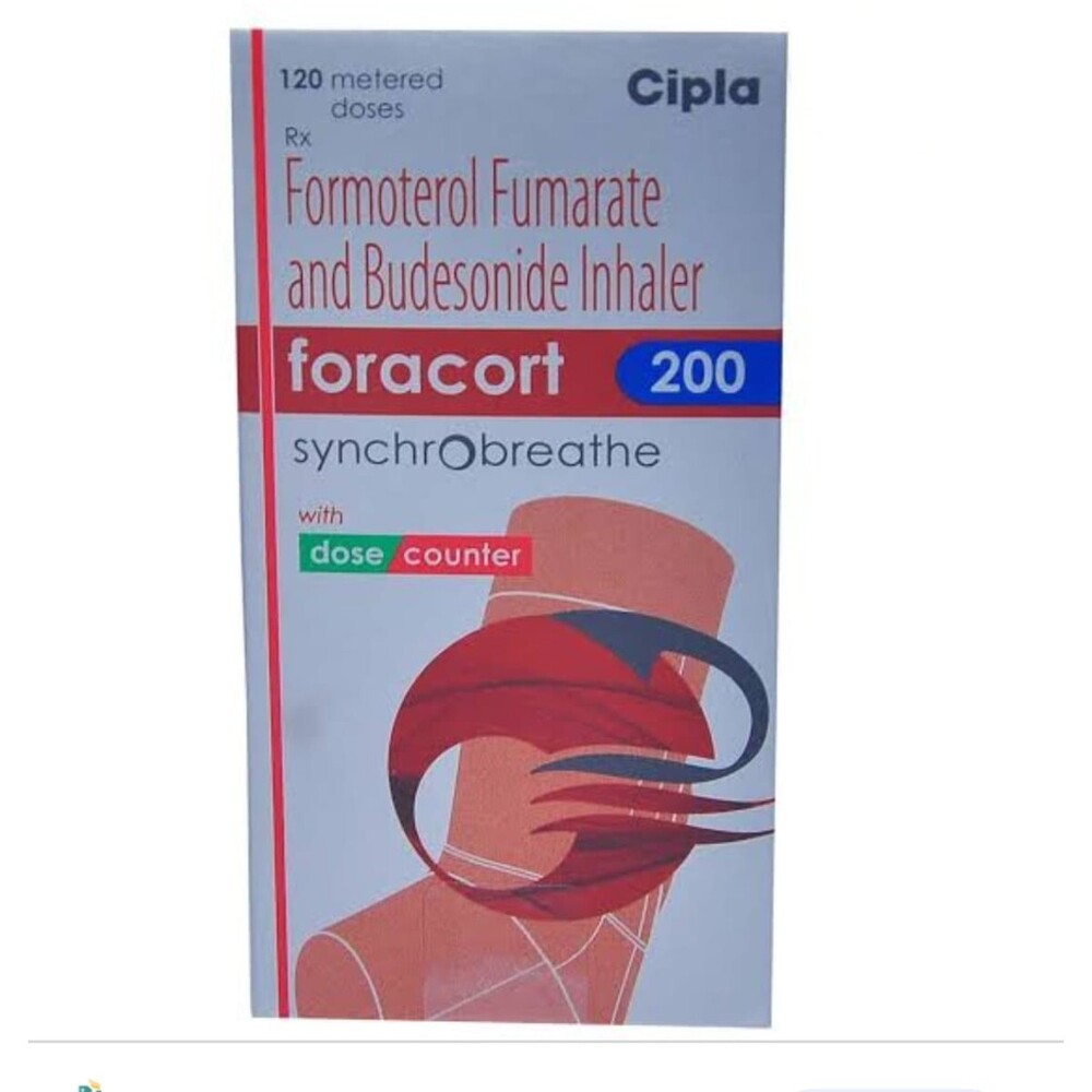 Foracort Inhaler - 200 Md Bottle | Dual Medication Delivery, Precision Inhalation, Quick Relief & Long-term Control, Compact Design