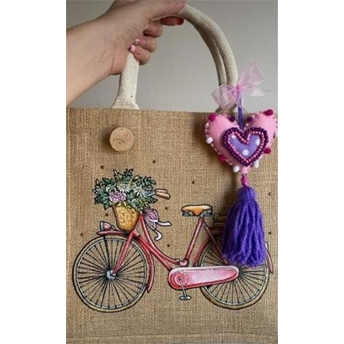 Cycle Printed Jute Bag