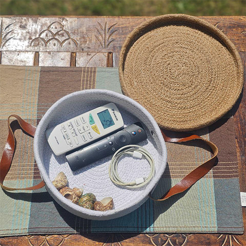 Round Jute Storage Basket