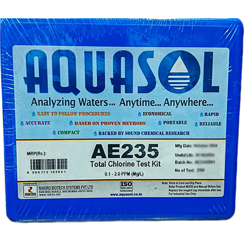 Aquasol Ae-235 Total Chlorine Test Kit - Features: High Accuracy