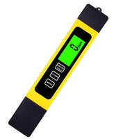 Water Conductivity Meter - Abs Plastic, Digital Display, Yellow Color | Portable Design, Manual Operation, 500 Ms/cm Test Range, Battery Powered