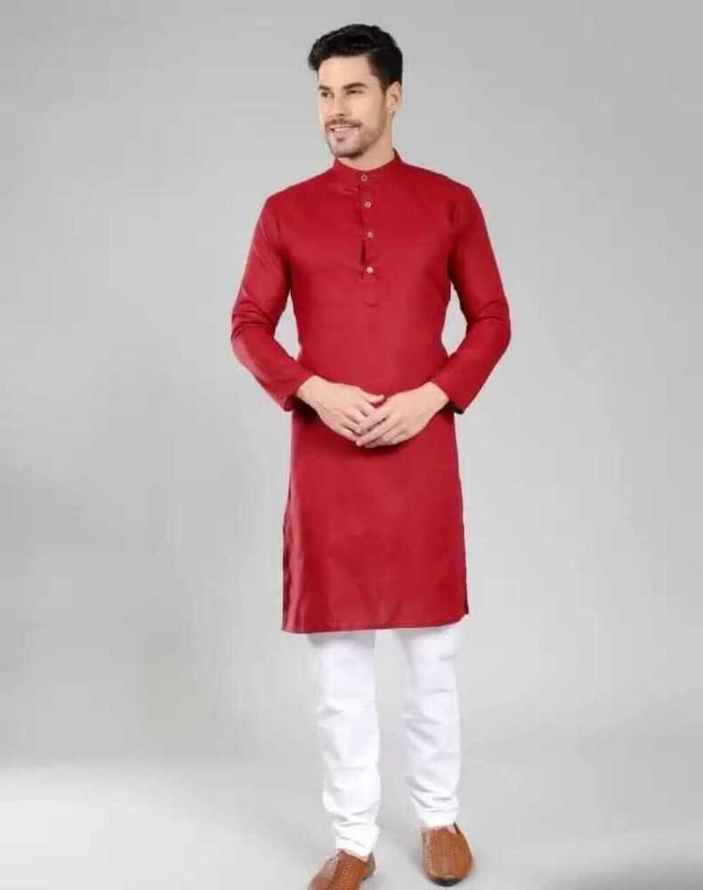Men Kurta - Cotton Fabric, Available In Haldi, Bhagva & Lakhnavi Styles | Ideal For Weddings & Festivals, Ready & Make-to-order For Bulk Buyers
