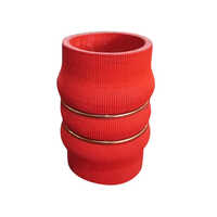 Self Loading Concrete Silicone Hump Hose - Color: Red