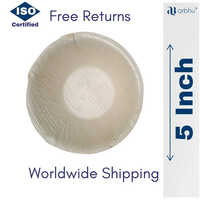 Biodegradable Disposable Areca Leaf Round 5 Inch Bowls - Application: Event And Party Supplies