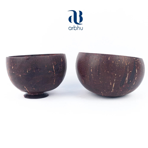 Natural Coconut Shell Dessert Bowl With Base - Application: Home