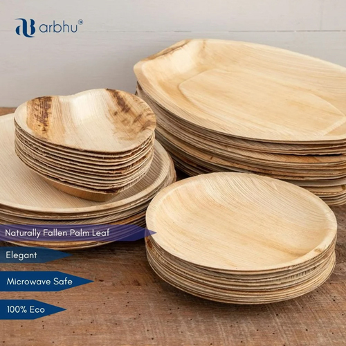 Areca Round Shallow 10 Inch Plate - Application: Event And Party ...