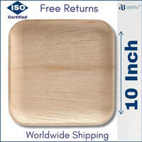 Areca Square Plate 10 Inch - Application: Event And Party Supplies