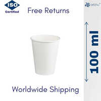 Printed Disposable Paper Cups 100 Ml - Color: White