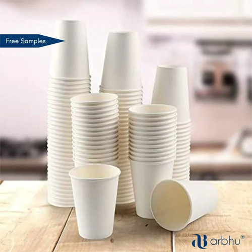 Biodegradable Disposable Paper Cups 250ml - Color: White