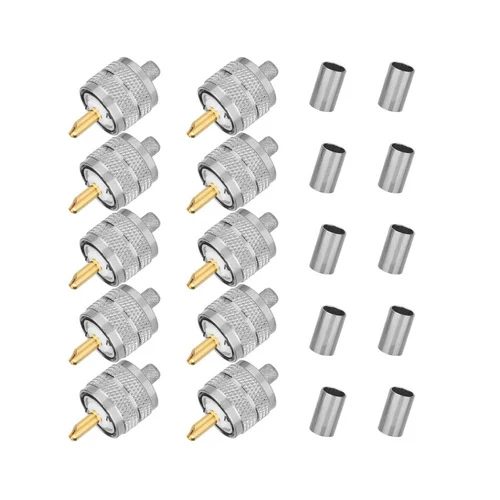 UHF Male Crimp RF Connector Pack Of 10