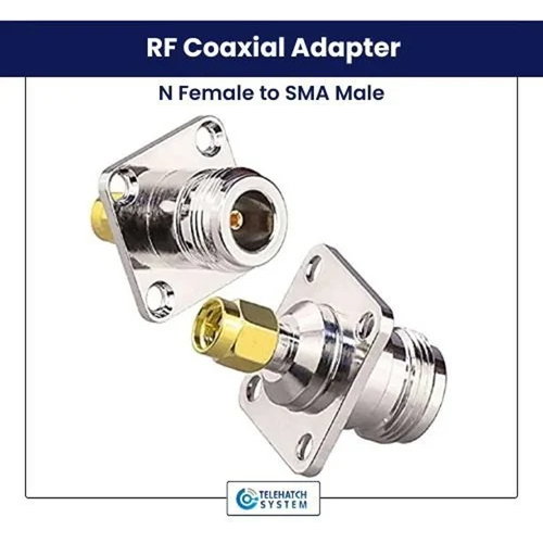 RF Coaxial Flange Panel Adapter Connector