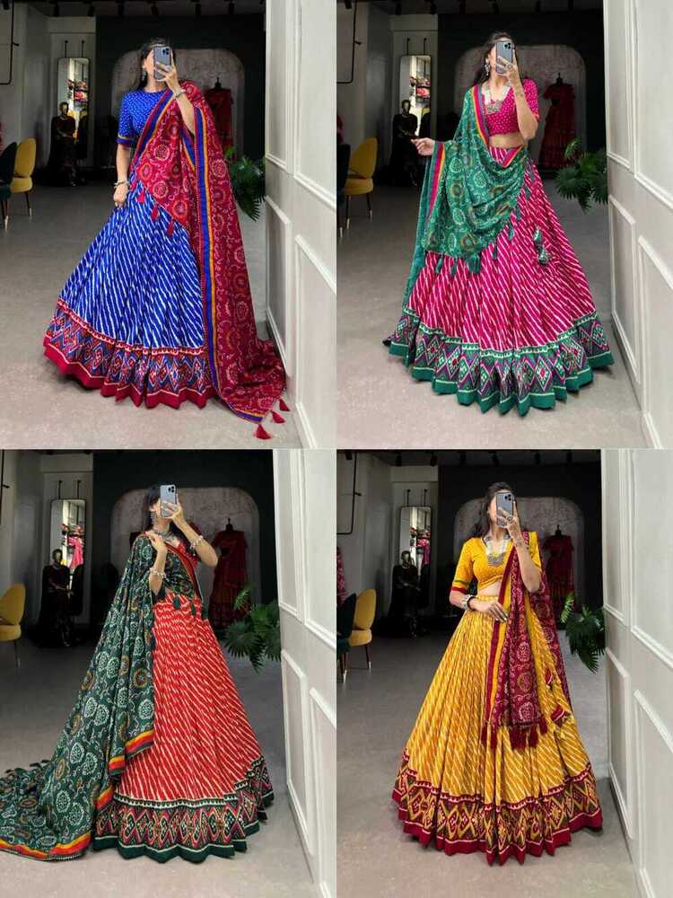 3 Heavy Lehenga Choli - Bust Size: 44 Inch (In)
