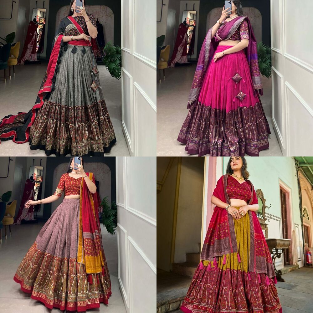 3 Heavy Lehenga Choli - Bust Size: 44 Inch (In)