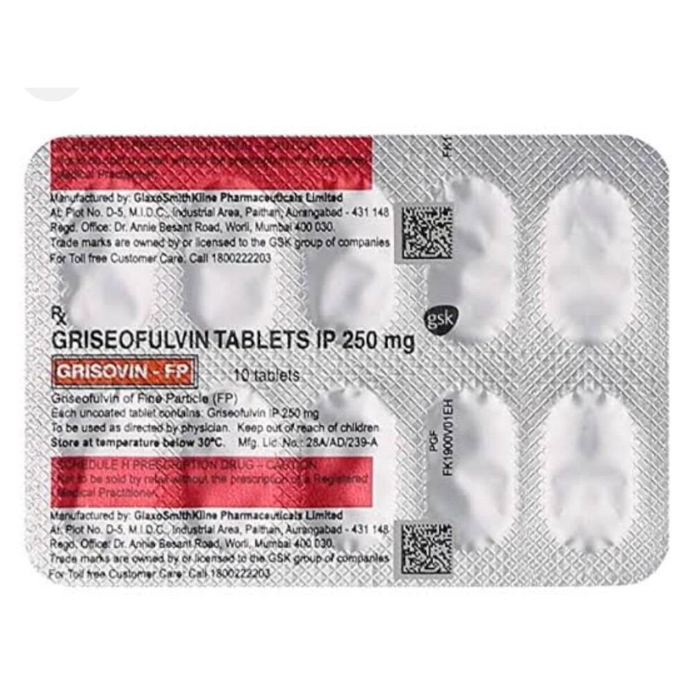 250mg Griseofulvin Tablets Ip General Medicines