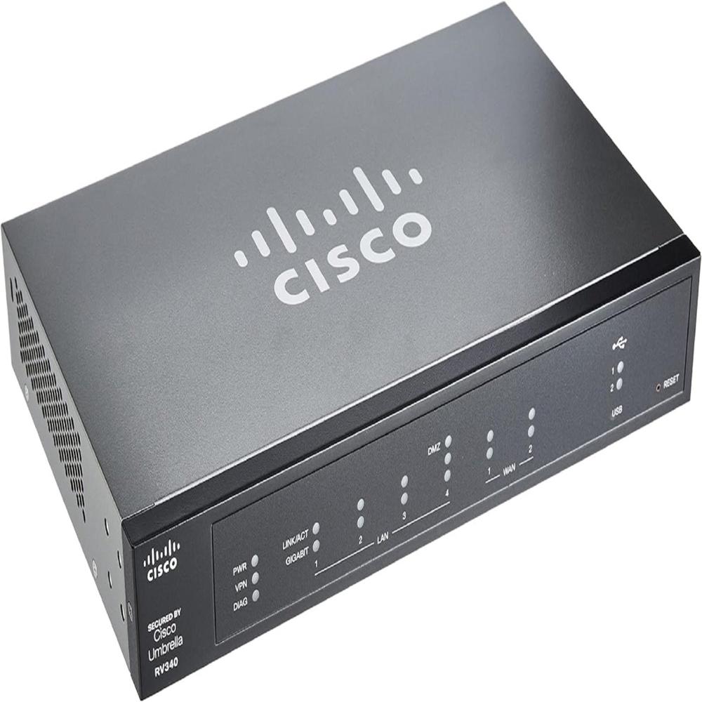 Cisco Router Rv340 - Features: Dual Wan For Load Balancing And Failover High-performance Routing With Advanced Security Stateful Firewall And Ipsec Vpn Support Content Filtering And Application Inspection Easy Web-based Gui Management And Snmp Monitoring Energy-efficient And Compact Desktop Form Factor Fully Tested