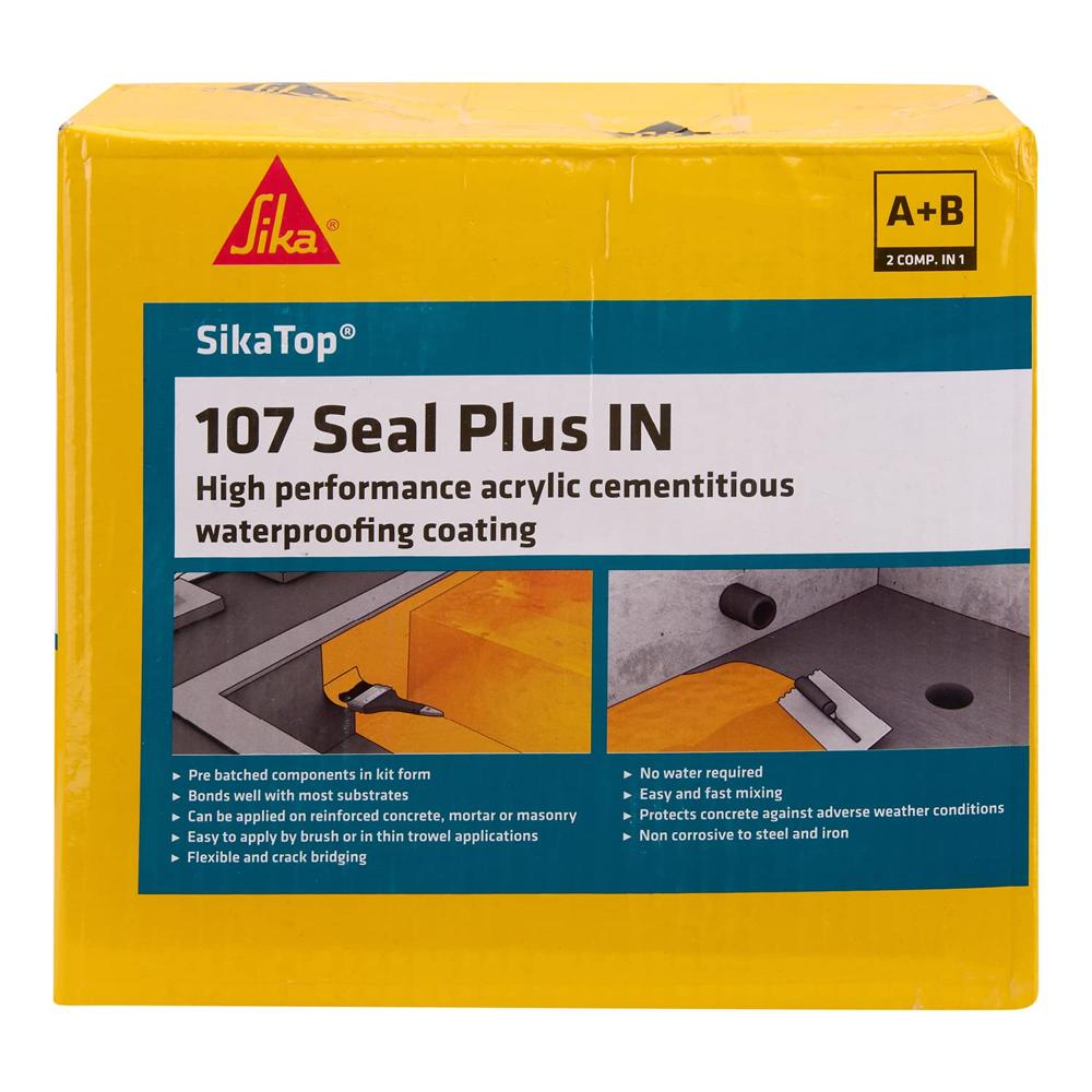 Sika Topseal 107 Plus IN एक उच्च गुणवत्ता वाला जलरोधक कोटिंग उत्पाद है जो दीवारों और फर्श पर पानी के रिसाव से सुरक्षा प्रदान करता है। यह उत्पाद कंक्रीट, मौरंग और अन्य निर्माण सामग्री पर लागू किया जा सकता है। इसकी विशेषताएँ इसे दीर्घकालिक सुरक्षा और मजबूती प्रदान करती हैं।