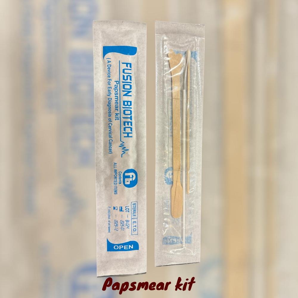 Pap Smear Test Kit - Wooden And Plastic Material, 6 Inches Length | Portable And Suitable For Hospital Use, Ideal For Medical Applications