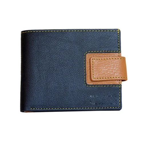 Men Blue Leather Wallet