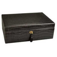 Leather Jewelry Box - Color: Black