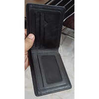 Leather Credit Card Wallet - Color: Black