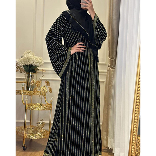 Printed Abaya With Stone Work Burqa - Color: Different Available