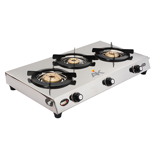 AK- 309 Stainless Steel Three Burner Gas Stove