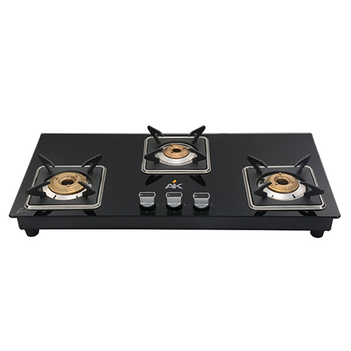 AK 3008 Three Burner Glass Top Gas Stove